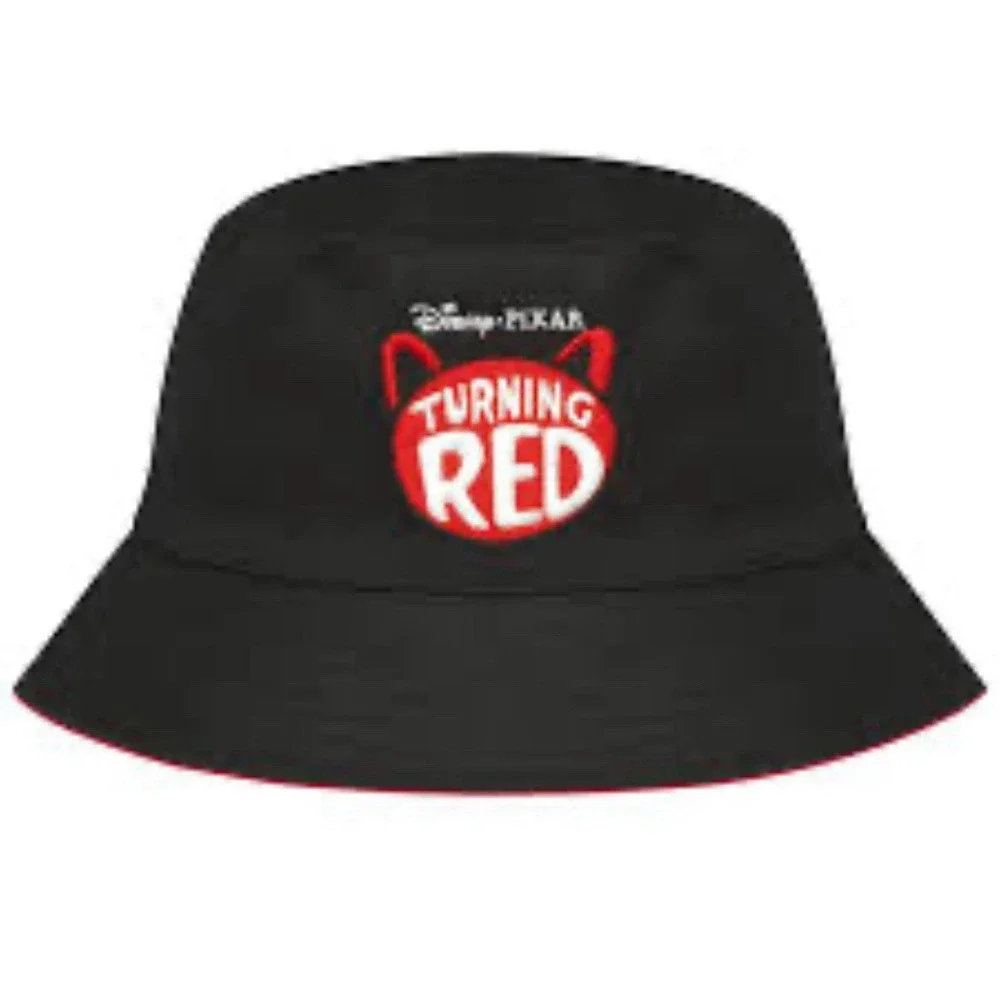 Pixar's Turning Red Logo Reversible Bucket Hat El Capitan Exclusive Black/Red